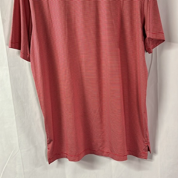 🛍 6 for $35 • Chase 54 Red & White Striped Golf Polo Shirt - Picture 12 of 16